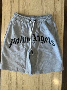 Palm Angels Large Logo Shorts Grey Size X-L